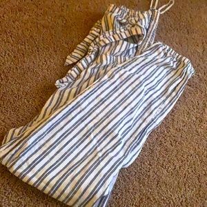 Pin striped romper; only worn once, great condition